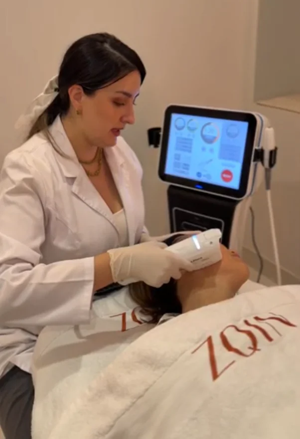 Captura de pantalla con información sobre un tratamiento de medicina estética
